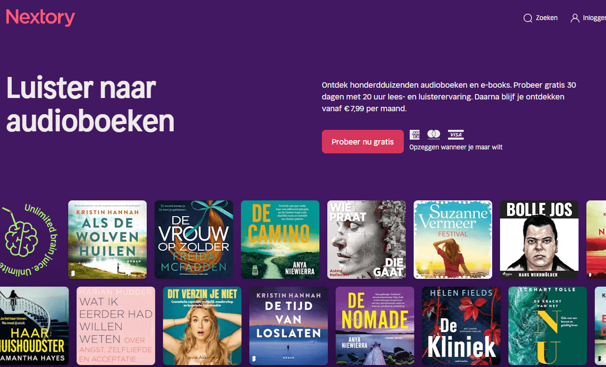 Nextory – Onbeperkt lezen van vele bestsellers